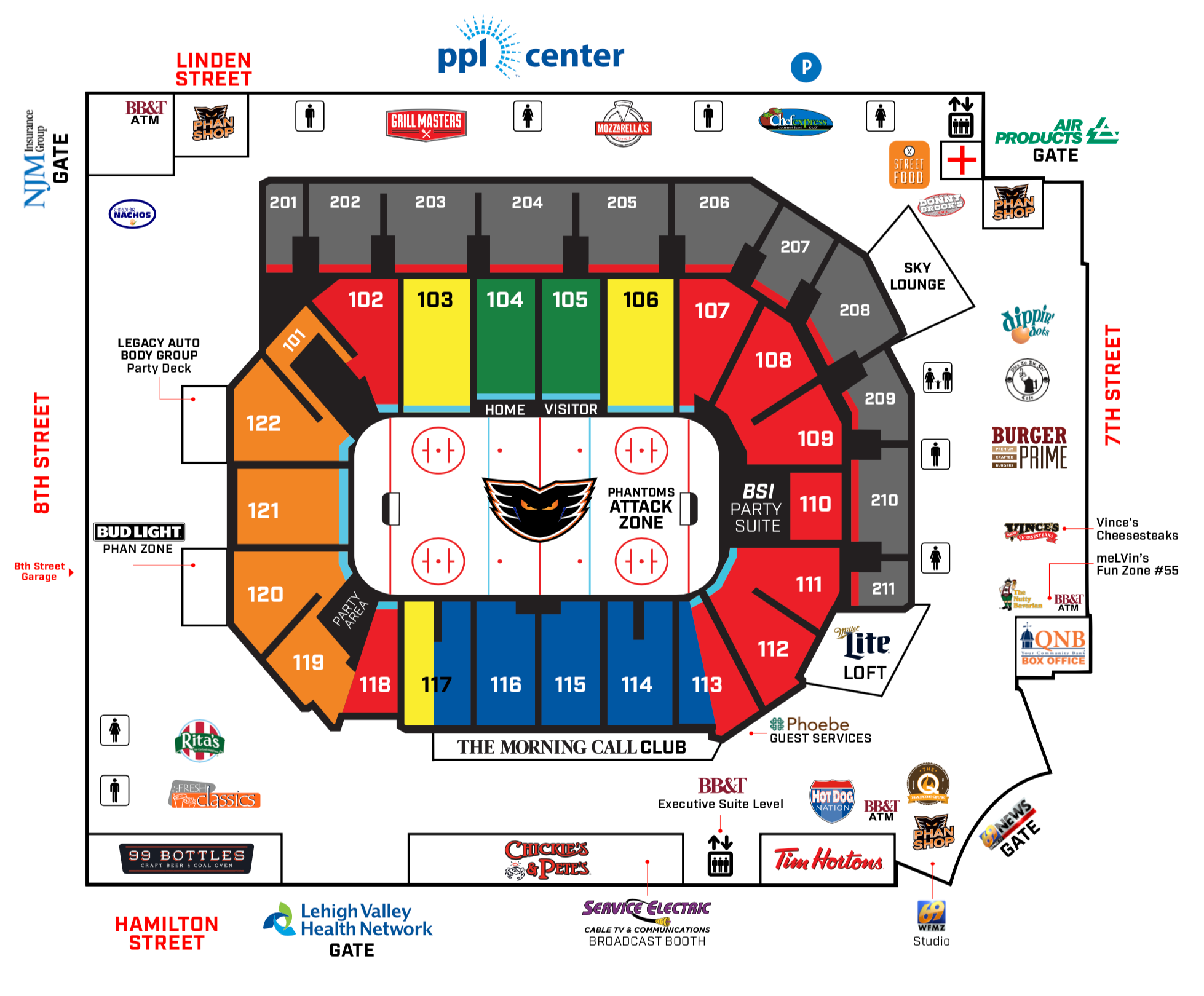 Sleeman Centre Seating Chart