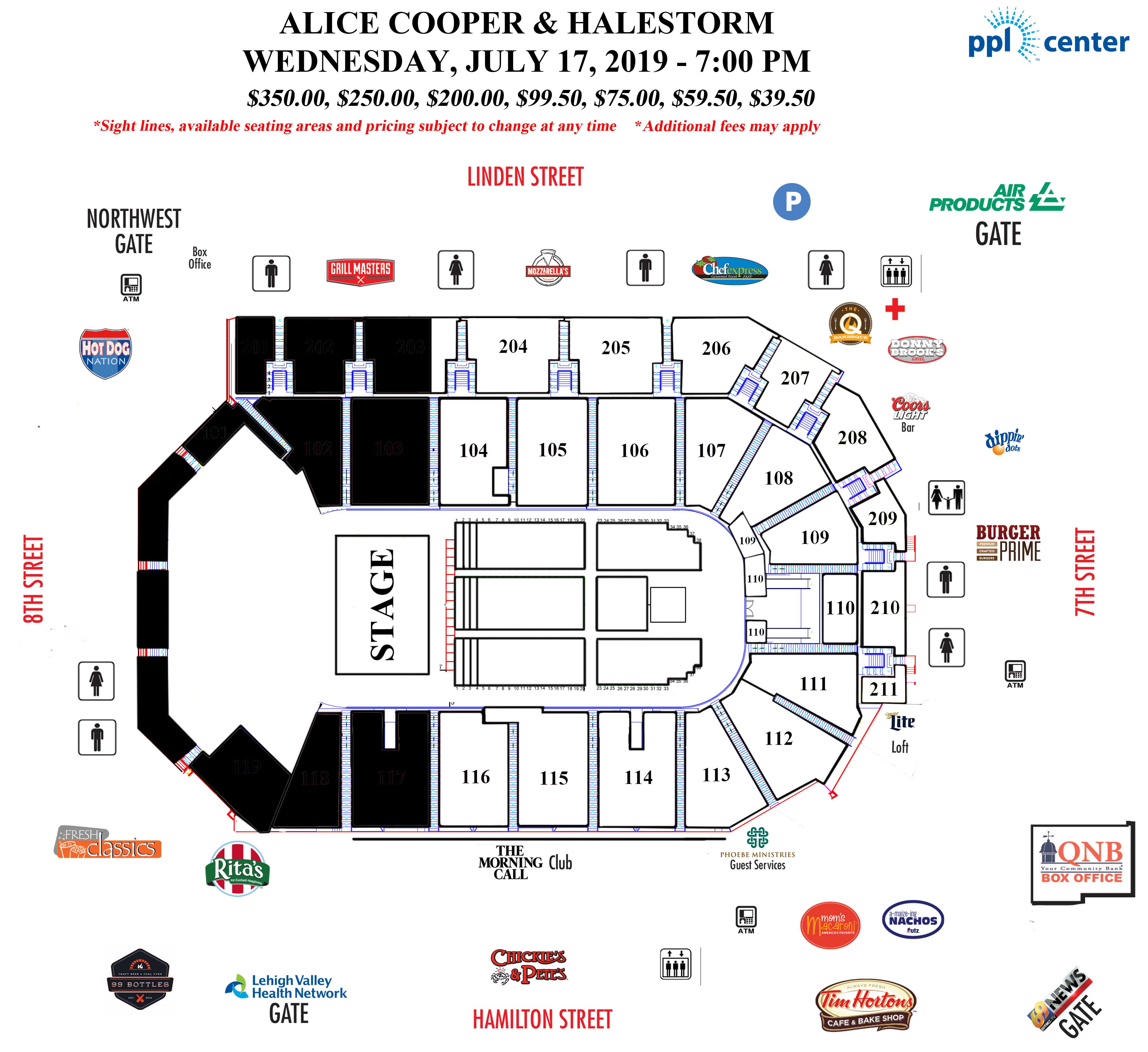 Ppl Center Seating Chart Concert