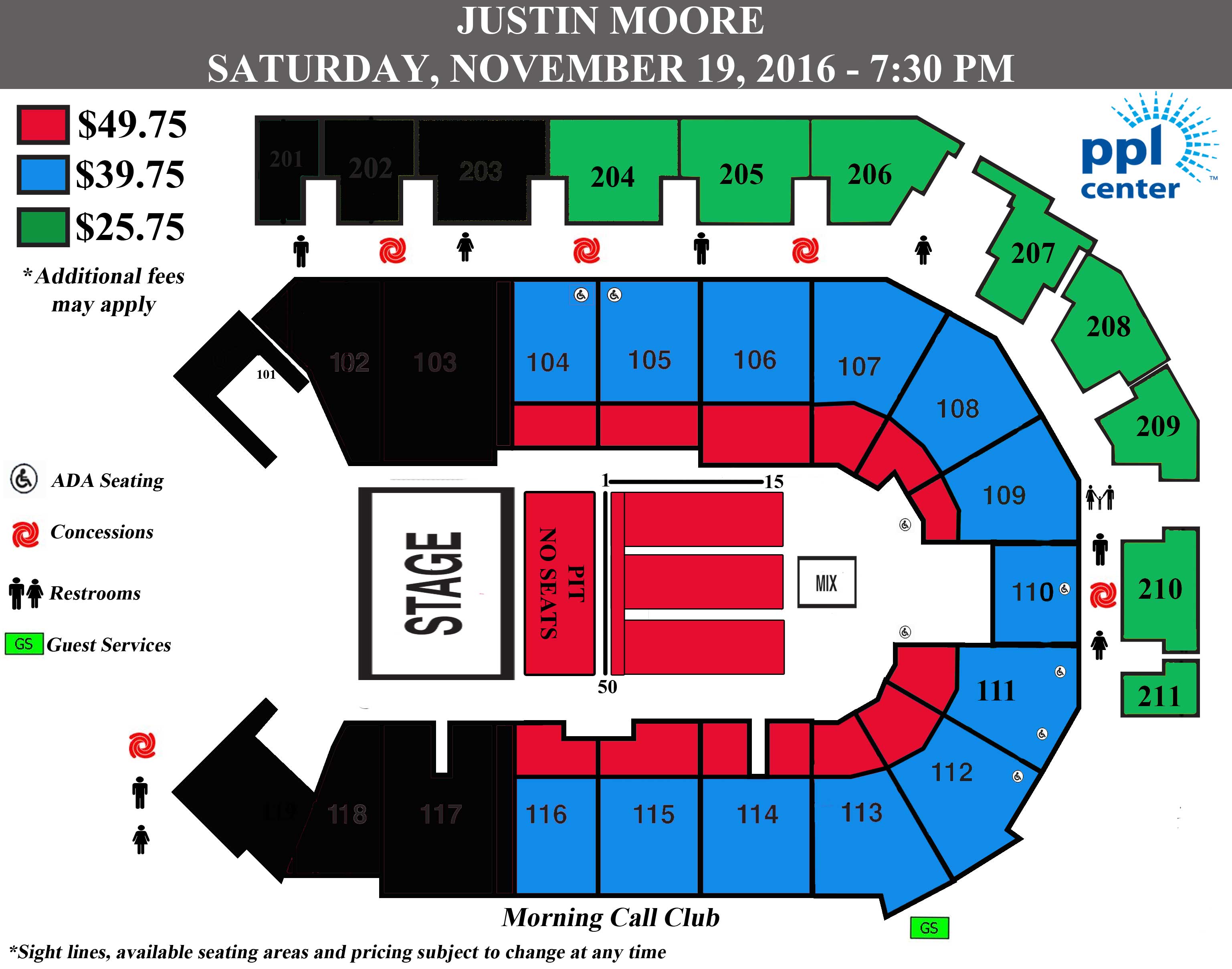 B Moore Seating Chart