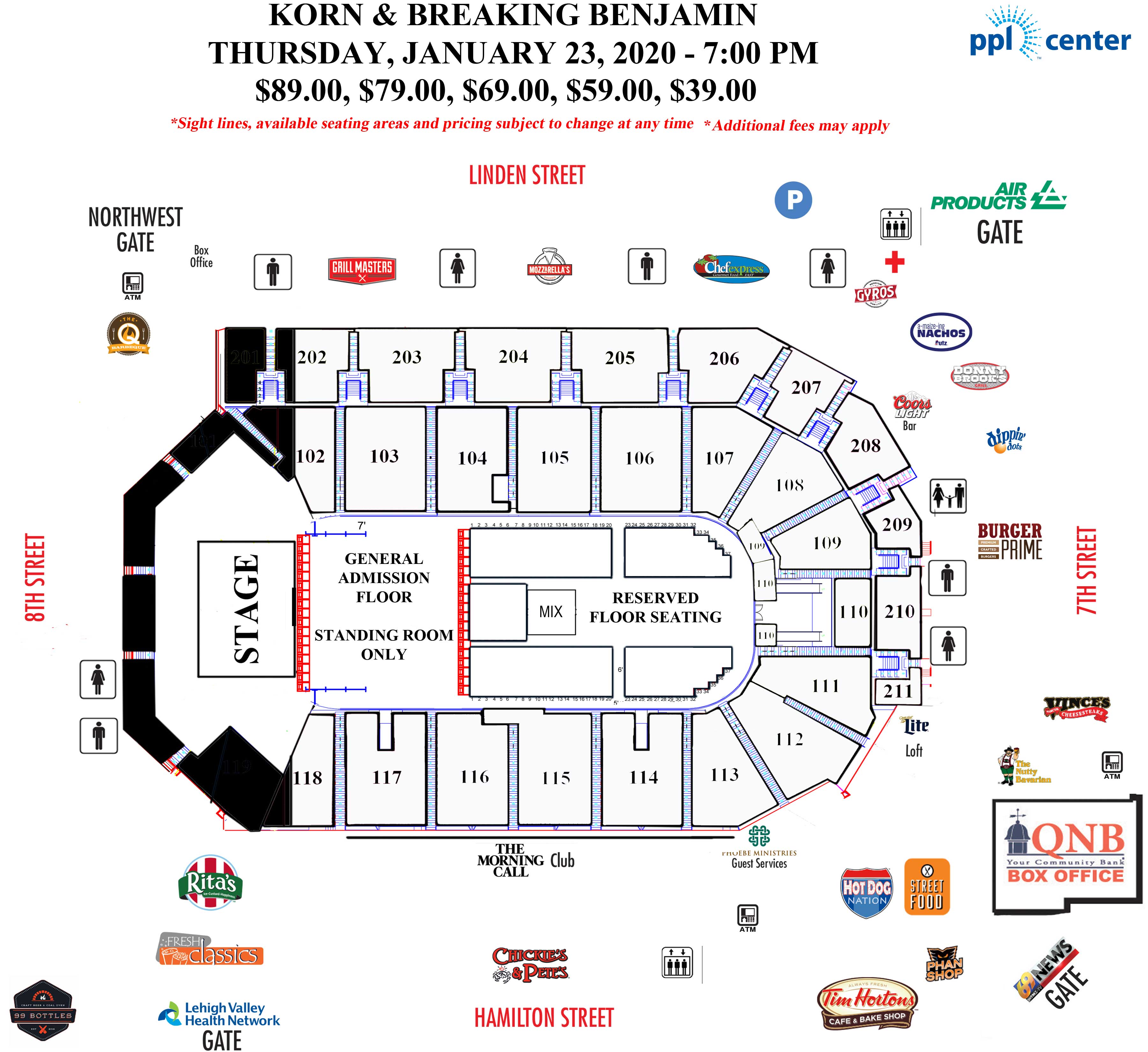 Ppl Center Seating Chart