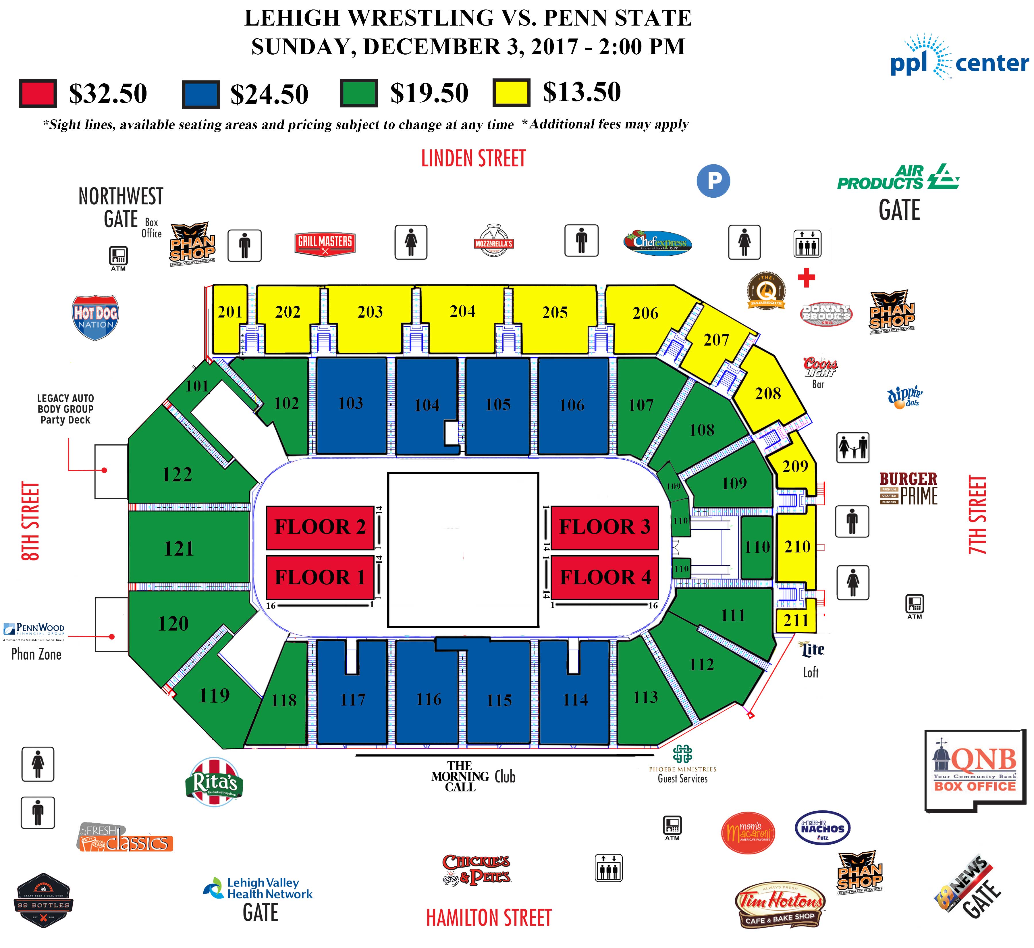 Stabler Arena Seating Chart