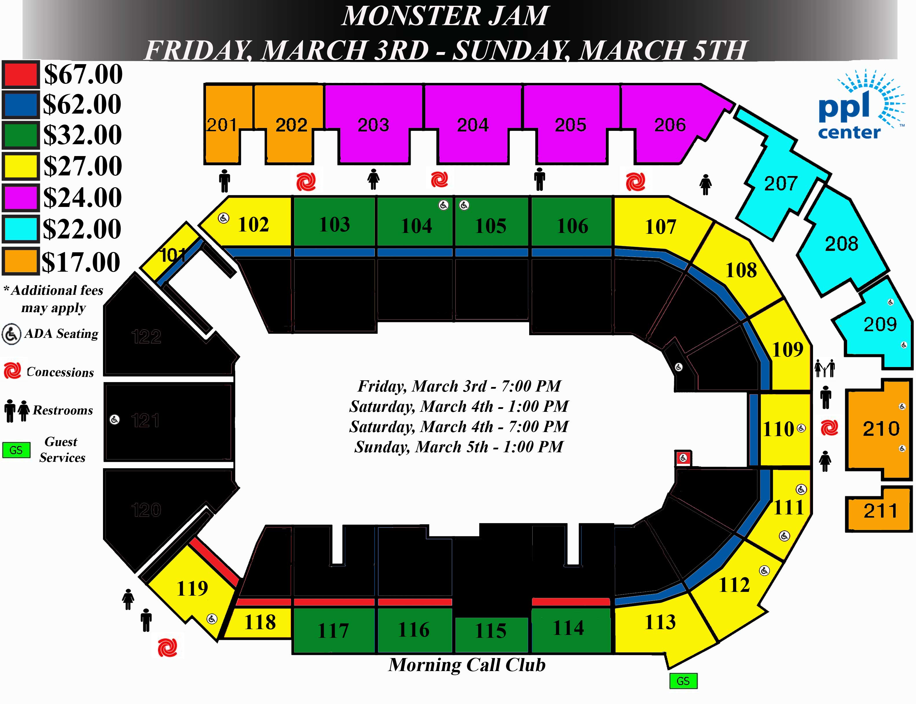 Monster Jam Ford Field Seating Chart