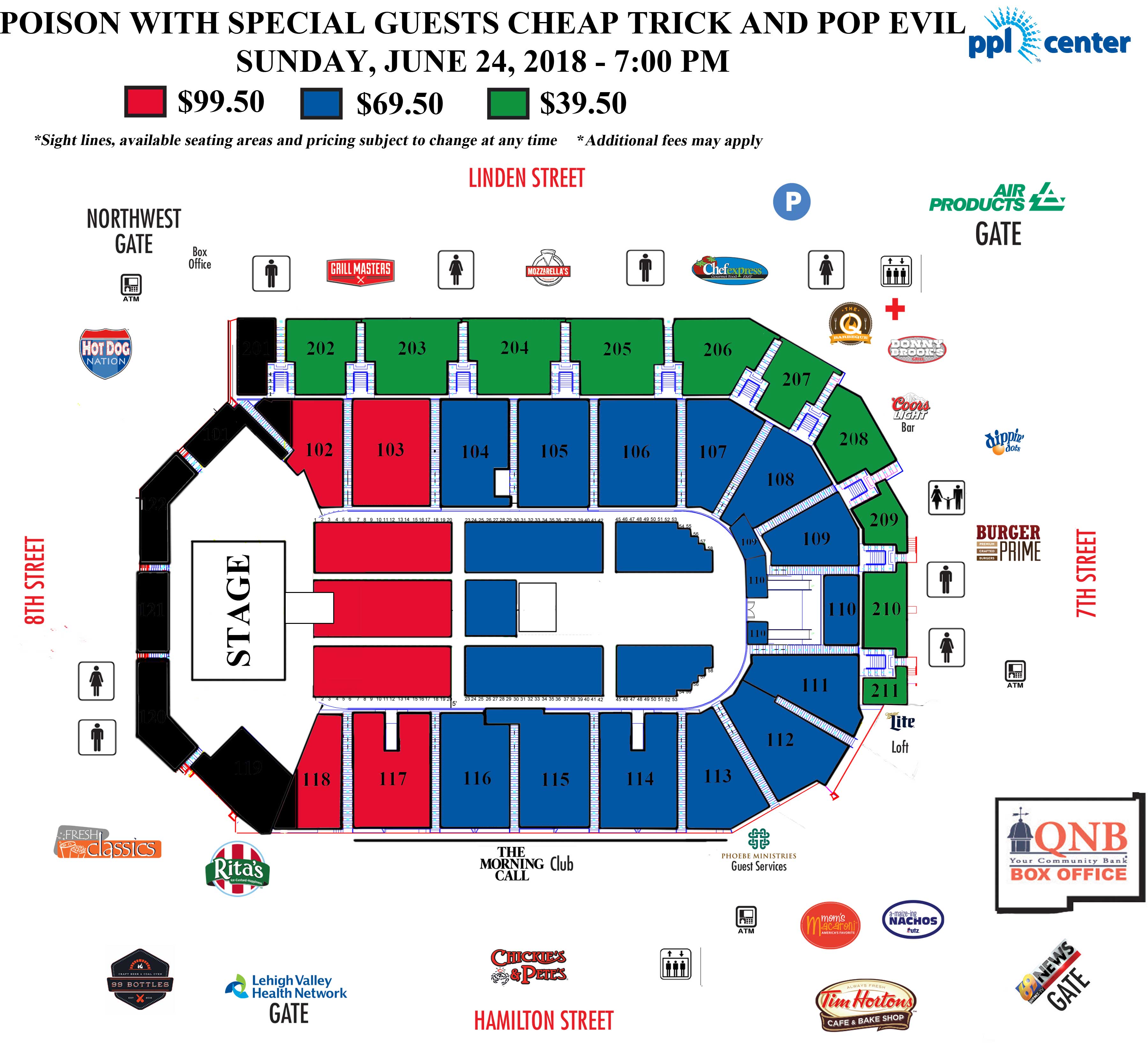 Ppl Seating Chart With Rows